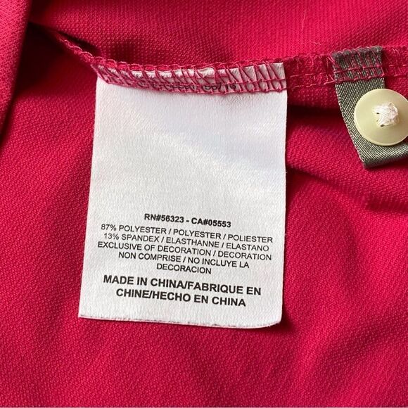 Nike Dri Fit Tiger Woods Collection Deep Pink Polo Shirt Size Large - Picture 4 of 12